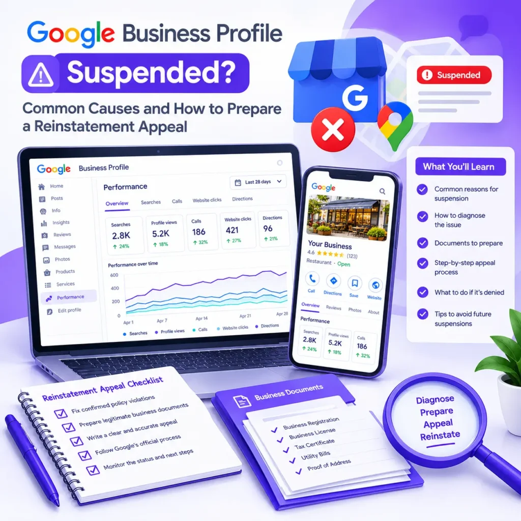 Google Business Profile Suspended? Common Causes and How to Prepare a Reinstatement Appeal