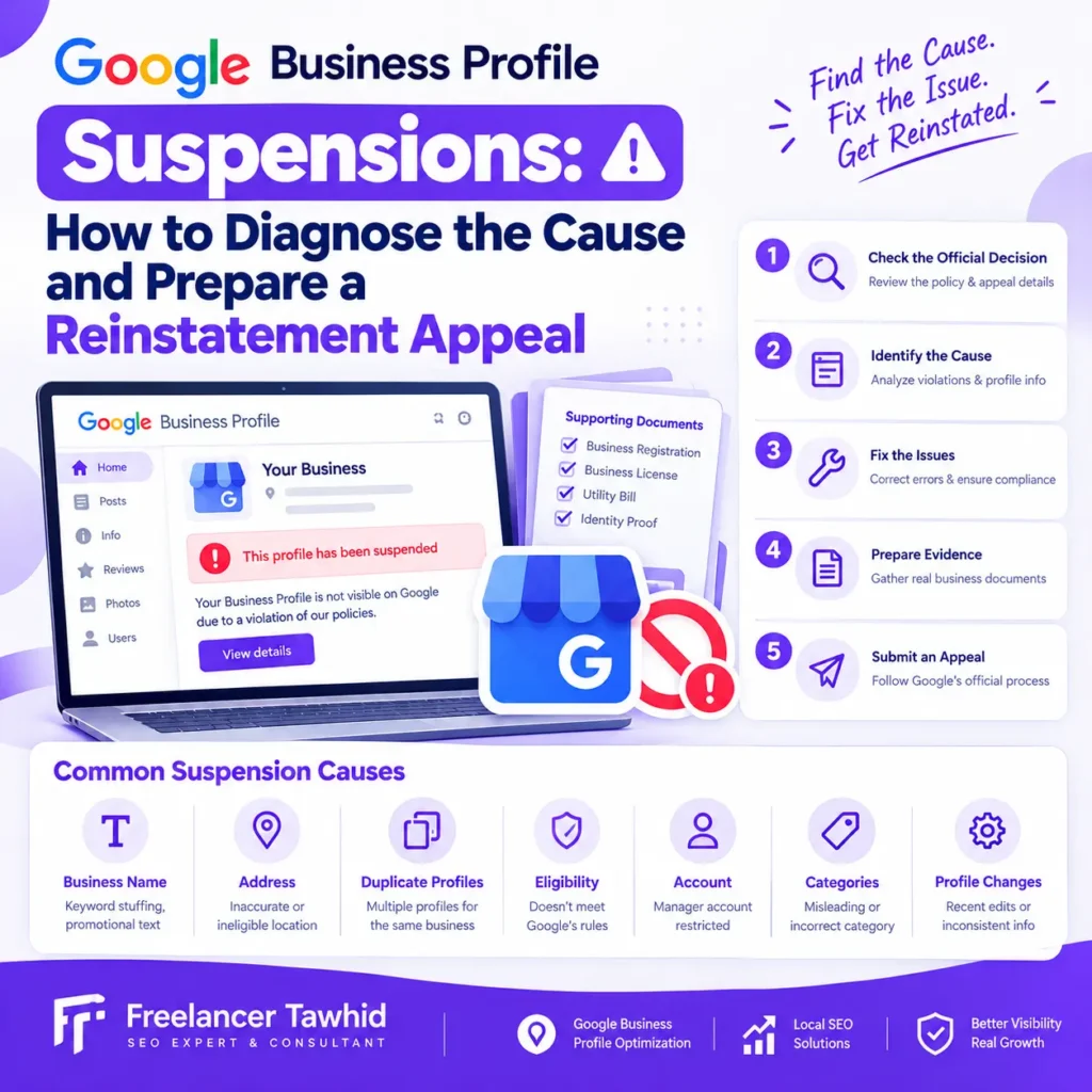 Google Business Profile Suspensions: How to Diagnose the Cause and Prepare a Reinstatement Appeal