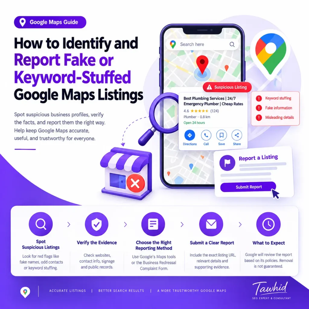 How to Identify and Report Fake or Keyword-Stuffed Google Maps Listings