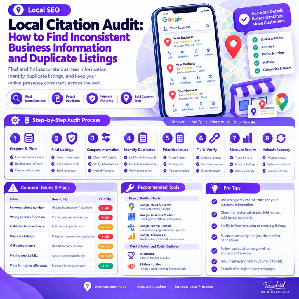 Local Citation Audit: How to Find Inconsistent Business Information and Duplicate Listings
