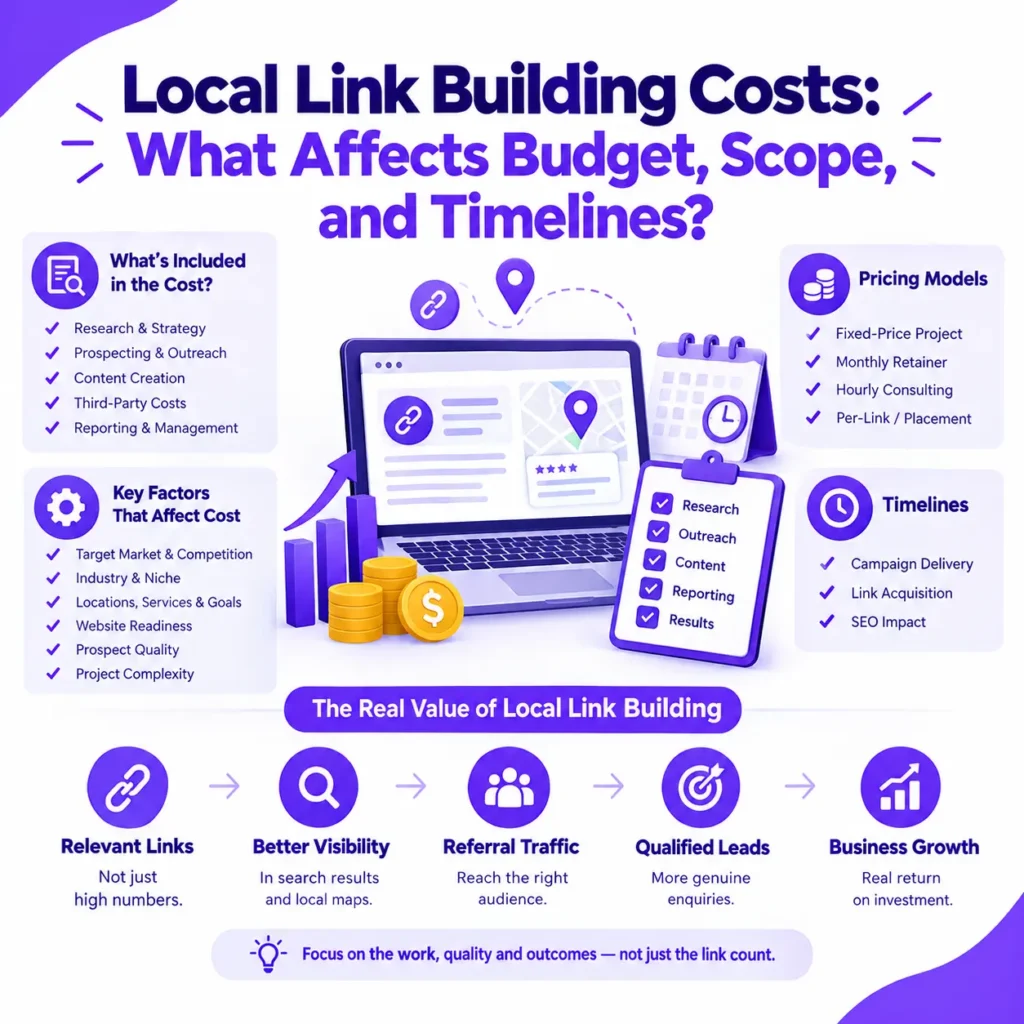 Local Link Building Costs: What Affects Budget, Scope, and Timelines?