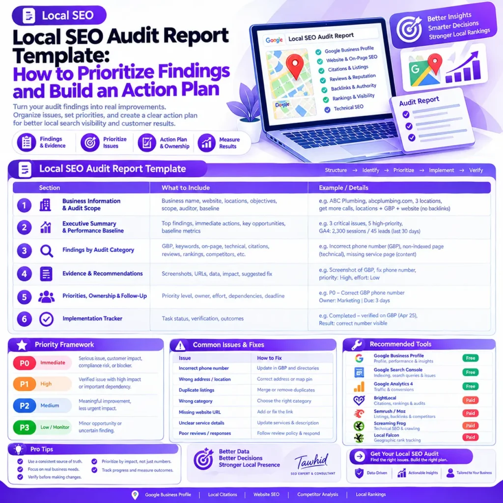 Local SEO Audit Report Template: How to Prioritize Findings and Build an Action Plan