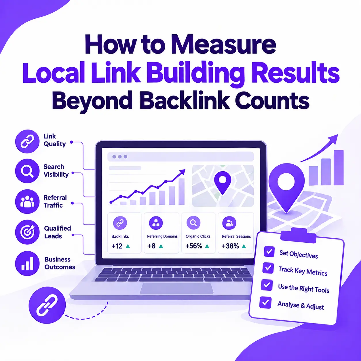 How to Measure Local Link Building Results Beyond Backlinks Copy SEO title