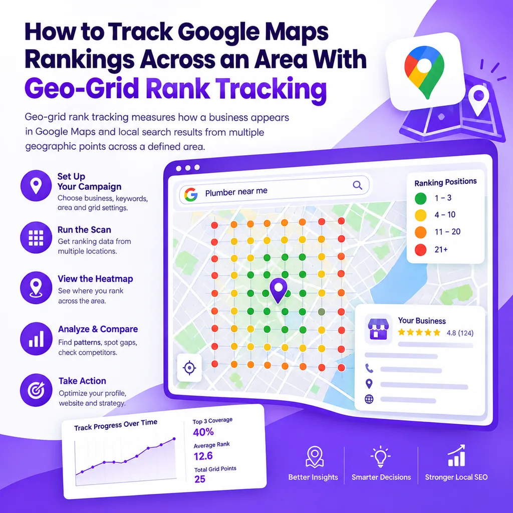 How to Track Google Maps Rankings Across an Area With Geo-Grid Rank Tracking